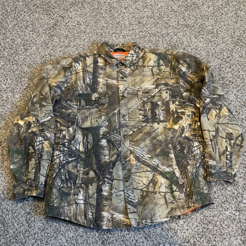 Carhartt Realtree Men's Jacket 101462 977 XL Camouflage Excellent Condition